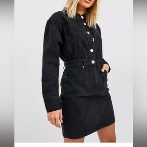NWT Nasty Gal Black Denim Dress